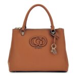 Guess sac � main marron pour femme - calebra hobo status satchel bag cognac 313078