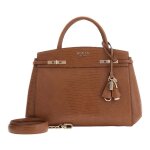Guess sac � main marron pour femme - melinda triple compartment satchel cognac 330367