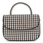 Guess sac � main noir beige pour femme - mirema top handle flap bag black multi 311737