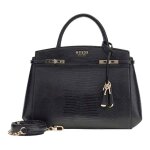 Guess sac � main noir pour femme - melinda triple compartment satchel 330406