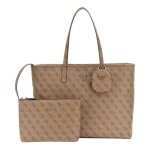 Guess sac shopper brun clair marron pour femme - power play large tech tote latte logo 293354
