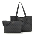 Guess sac shopper gris fonc� pour femme - brenton tote coal logo 298261