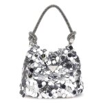 Guess sac de soir�e argent pour femme - holiday shine pochette mini 304547
