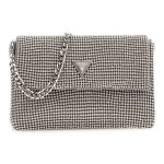 Pochette - guess - zalina mini flap clutch - argent - 21x13x25 cm - sac  paule