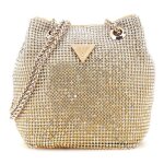 Guess sac de soire or pour femme - zalina mini pouch 297918