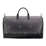 Guess sac de voyage gris fonc� noir pour homme - milano convertible weekender black / white 325170