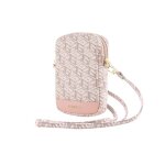 Sac pour téléphone - guess - zip gcube bottom stripe - rose - cuir écologique - sangle réglable Sac pour téléphone - guess - zip gcube bottom stripe - rose - cuir écologique - sangle réglable