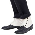 Gu�tres blanche de gangster sur - chaussures ann�e folle 1930 (la paire)