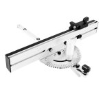 Guide de coupe � onglet pour scie sur table angles r�glables conception de cl�ture robuste argent