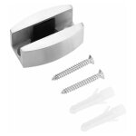 Guide de porte coulissante en verre - pzcc - acier inoxydable 304 - pour douche sans cadre - argent - ...