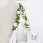 Guirlande de fleurs artificielles - ulisem - 180 cm - pivoines blanches - dcoration mariage et maison ...