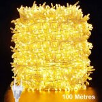Guirlande lumineuse de 100m 1000 led �tanche int�rieur / exterieur arbre de no�l 8 modes d�coration de ...