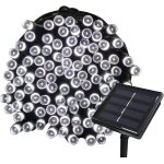 Guirlande lumineuse - 22m - 200 led - imperm�able - 8 modes d�clairage - solaire