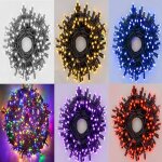 Guirlande lumineuse 8 mode 10m 100 led dcoration pour sapin de nol mariage ou fte (lot de 6 couleurs) ...
