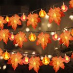Guirlande lumineuse automne feuilles dérable + citrouille 1. 5m 10leds ip44décoration automne waterproof ... Guirlande lumineuse automne feuilles dérable + citrouille 1. 5m 10leds ip44décoration automne waterproof ...
