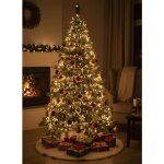 Guirlande led no�l 250 led ? blanc chaud ? 25 m ? int�rieur / ext�rieur ip44 ? d�coration sapin & maison ...