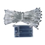Guirlande lumineuse - einnenffer - 10 m - 100 led - piles - int�rieur et ext�rieur - blanc chaud