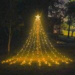 Guirlande lumineuse - marque - toile de nol - 350 led - tanche ip44 - 9 brins jaunes