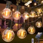 Guirlande lumineuse exterieur guinguette 15m g40 30 + 2led guirlande solaire exterieur avec t�l�commande ...