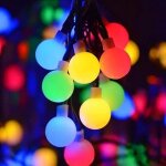 Guirlande solaire 12 m 100 led multicolore - 8 modes ip65 autonomie 10 - 12 h