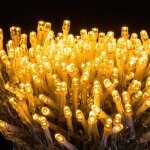 Guirlande lumineuse extrieure 100m avec 1000 leds nol blanc chaud 8 modes dcorations pour sapin et ...
