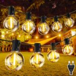 Guirlande lumineuse exterieure 10mguirlande guinguette extrieur avec 17 + 1 g40 led ampoules ip45 impermable ...