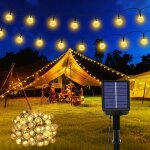 Guirlande lumineuse exterieure13. 2m 60 led guirlande solaire exterieur8 modes ip65 �tanche lumiere solaire ...