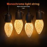 Guirlande lumineuse extrieure 15m avec 20 ampoules ip65 tanche tlcommande  16 touches pour jardin ...