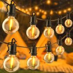 Guirlande lumineuse exterieure 32. 7m 50 + 3 g40 ampoules ip54guirlande lumineuse guinguette exterieur ...