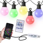 Guirlande lumineuse exterieure 50 led guirlande guinguette exterieur 30m avec tlcommande et app minuterie ...