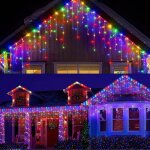 Guirlande lumineuse exterieure noel9 + 2m 162leds rideau lumineux exterieur avec 8 modes timer ip65 �tanche ...