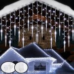 Guirlande lumineuse exterieure5m 36gouttes 216led �clairage de no�l �tanche rideau lumineuse 8 mode lumi�res ...