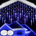 Guirlande lumineuse exterieure5m 36gouttes 216led �clairage de no�l �tanche rideau lumineuse 8 mode lumi�res ...