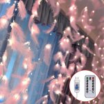 Guirlande lumineuse - led - 300 plumes roses - tlcommande - 8 modes - dcoration intrieure