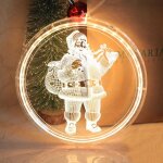 Guirlande lumineuse led 3d père noël pour décoration de fenêtre de noël Guirlande lumineuse led 3d père noël pour décoration de fenêtre de noël