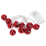 Guirlande lumineuse led - dcoration de nol - 10 led - mtal rouge - 165 m - intrieur