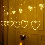 Guirlande lumineuse led en forme de c?ur 35 m 8 modes dclairage rideau lumineux pour dcoration de mariage ...