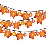 Guirlande lumineuse led en forme de feuille drable guirlande lumineuse dautomne pour thanksgiving et ...
