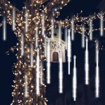 Guirlande lumineuse mtore de nol extrieure - 123 - 8 tubes transparents impermables - 288 led blanc ...