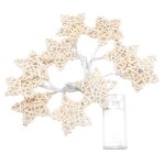 Guirlande lumineuse en rotin  10 led pour dcoration de nol mariage festival (toile)