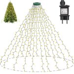 Guirlande lumineuse pour sapin de nol 8 modes 400 led 2 m x 16 branches dcoration pour sapins de 100 ...