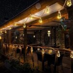 Guirlande lumineuse solaire dext�rieur - 6 m 100 led avec 10 ampoules incassables - id�ale pour la d�coration ...