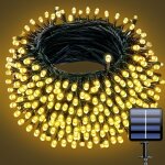 Guirlandes lumineuses solaires tanches - 20m 200 led pour pergola / mur / clture jardin extrieur 8 ...