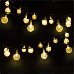 Guirlande lumineuse solaire extrieure 30 led 8 modes 6. 5m boules cristal tanches pour nol jardin ...