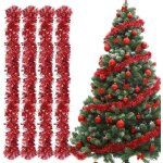 Guirlande de noel sapin 4pcs guirlandes tinsel no�l guirlande sapin 2m pour f�te murs fen�tres sapin ...