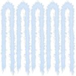 Guirlande de plumes blanches pour sapin de noël décoration de fête (5x2m) Guirlande de plumes blanches pour sapin de noël décoration de fête (5x2m)