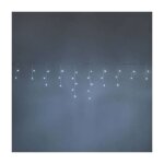 Guirlande stalactite lumineuse 4m h50cm 60 led blanc froid anime cble blanc extensible 31v ip44 smart ...