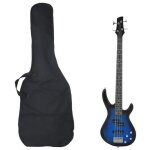 Guitare basse lectrique de dbutants sac bleu et noir 4 4 46
