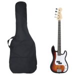 Guitare basse lectrique de dbutants sac brun et blanc 4 4 46