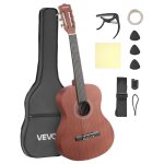 Guitare classique d�butants 90 cm - vevor - avec cordes nylon housse transport - en sapele et palissandre ...